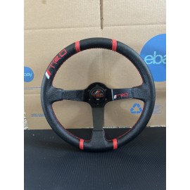 Unbranded 350mm Deep Dish Steering Wheel - Fit 6 hole Hub Like Vertex Nardi NRG Grip