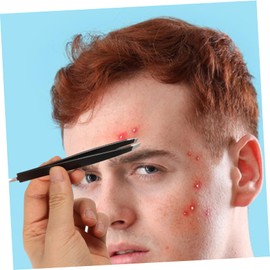 Outanaya Stainless Steel Eyebrow Tweezer Ergonomic Handle Professional Hair Removal Tool for Precise Grooming and Shaping Compact and Lightweight Design for