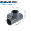 sourcing map 1" PVC Fittings, 4 Pcs 4 - Way