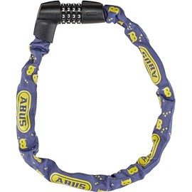 ABUS Tresor 1385/75 Blue Mask Chain Lock - Hardened Steel Combination Lock - 6 mm Thick Square Chain - ABUS Security Level 6 - 75 cm - Blue