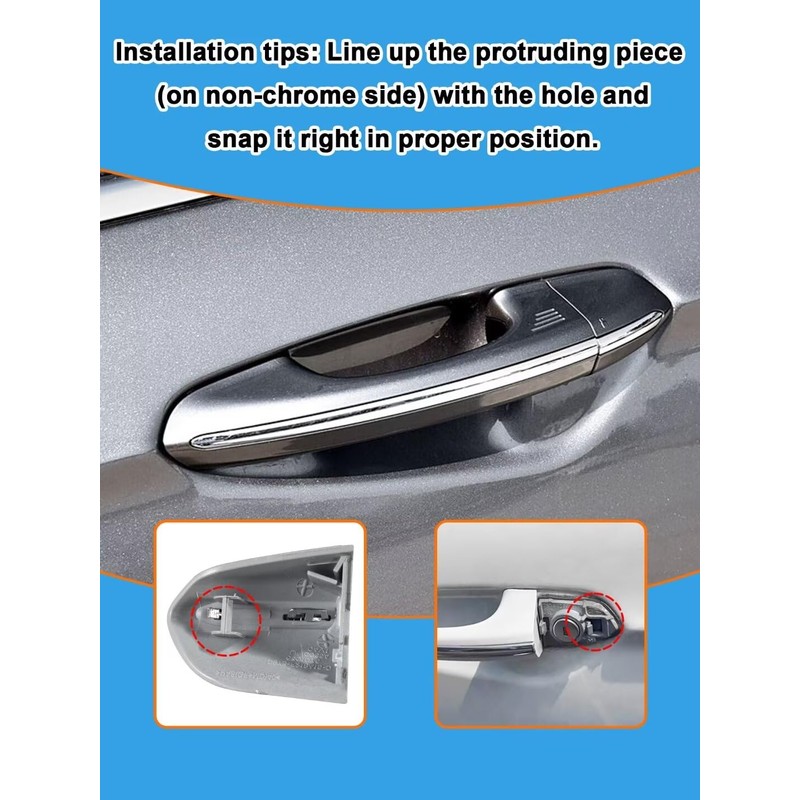 Car Front Left Exterior door handle lock cover fits for