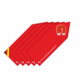 Sachverständigen-Zubehör® Arrow Whiteboard [Magnetic Set] 5 pcs red color | Crack Monitoring | Real Estate Valuation Measurement | Presentation | Crime Scene Ruler Forensic | Documentation