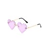 QVKUUT Stylish Irregular Rimless Heart Shape Sunglasses for Party and