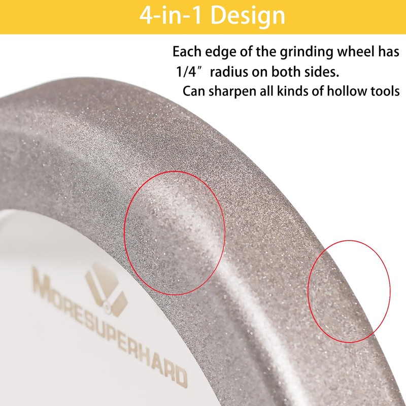 MORESUPERHARD 4 in 1 CBN Grinding Wheel 8 inch 80