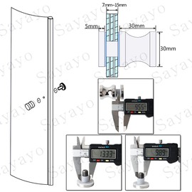 SAYAYO Furniture Handles, Stainless Steel, Handles for Kitchen Cabinets, Cabinet Knobs, Polished Kitchen Handles, Door Handles, 30 mm Knob for Cabinet, Furniture, Drawers, Kitchen, Glass Doors, EL9000