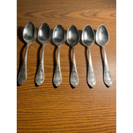 Volnyansky cutlery plant named after Shevchenko Vintage Russian Melchior Silver Plated Dinner Spoons Set 6 pcs  1980