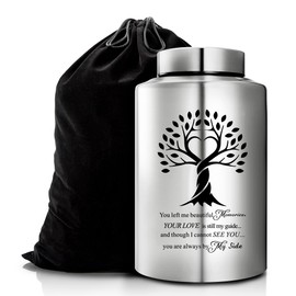 Large Urns for Human Ashes Tree of Life Urns for Ashes Large Burial Urns for Ashes - Family Tree Cremation Urns Funeral Decorative Urns - Up to 220 LBS (Always by My Side)