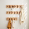 QUELLANCE Wood Coat Rack Wall Mount, Coat Hooks Hanger Wall