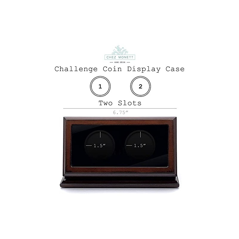 Chez Monett Challenge Coin Display Case 1.5-1.75 Inch 38-44.5 mm