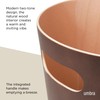 umbra Wooden Round Trash Can, No Lid, Pail, Trash Can,