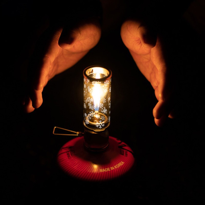 Portable Lamp Light Compact Butane Gas Light Lantern Outdoor Use