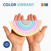 BLUE GINKGO Silicone Rainbow Stacker - Montessori Rainbow Nesting Puzzle
