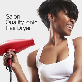 TREZORO Professional Ionic Hair Dryer for Salon - 2200W Powerful Blow Dryer - Lightweight Travel for Normal & Curly Hairs Includes Volume Styling Nozzle