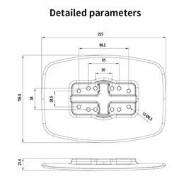 Strg Glue-On Pad for Inflatable Boats Compatible with RAM B 1" and C 1.5" Size Ball Mounts, Kayak Inflatable Boats Fixed Base Holder Pad for Fish Finder Mount Phone Mount Fishing Tool Accessories