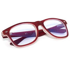 Morefaz Women's Men's Retro Vintage Glasses Anti-Glare Anti-Scratch Lens Computer TV Anti Glare MFAZ Ltd - Maroon