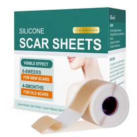 Láminas De Silicona Para Cicatrices, Cinta De Silicona Para Cicatrices (Rollo De 1,5 M, 60" X 1,6") Para Eliminar Cicatrices, Cinta Para Cicatrices Quirúrgicas, Tiras De Silicona Reutilizab