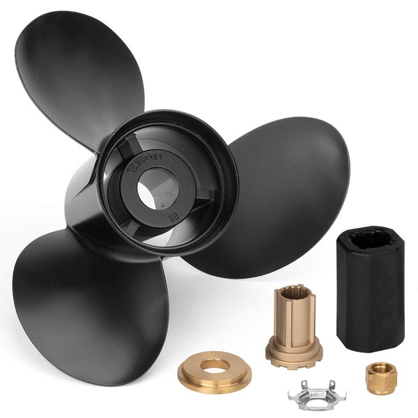 VIF 14 1/4x 21 | 48-832832A45 (Interchangeable Hub Kits Included) Upgrade Aluminum Outboard Propeller fit Mercury/Mariner 135-300HP,MERCRUISER STERNDRUVES, Alpha,Bravo One, 15 Spline Tooth, Rh