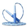 Adjustable Skipping Rope with Foam Handles Pink Blue for Fitness