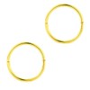 24K Gold Plated On 925 Sterling Silver Hoop Earrings -