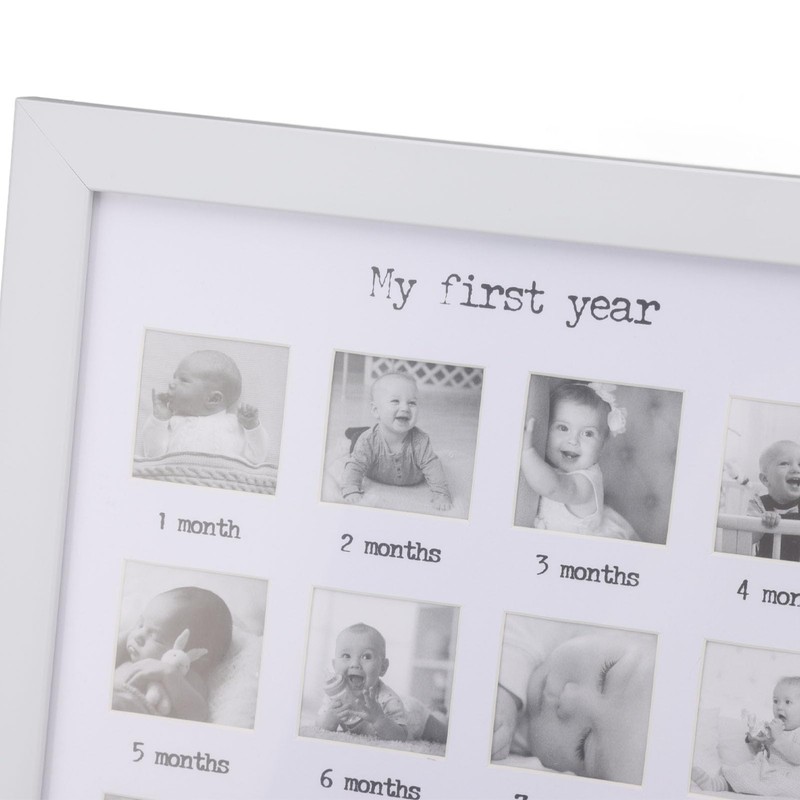 Baby First Year Photo Frame with Sturdy Material, Growth Record,