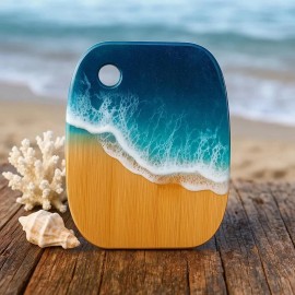 24pc Bulk 8x6" Bamboo Serving Trays – Small Wood Cutting Chopping Board Set