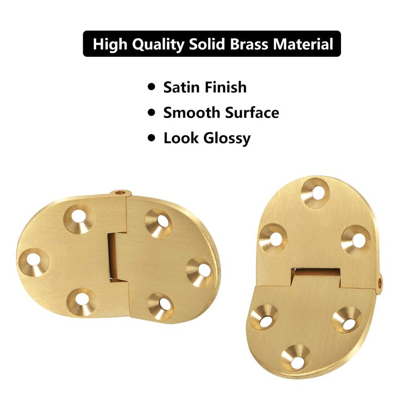 Saiper 90 Degree Solid Brass Butler Tray Hinges (2pcs) Flip