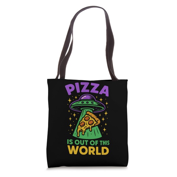 Paranormal Pizza Shirt Alien UFO Slice Cryptid Foodie Tee Tote