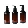 Empty Amber Plastic Pump Bottle Dispenser Leak Proof Shampoo Body