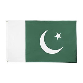 Pakistan Flag 3x5 Ft Pakistan Flags Double Side with Brass Grommet for Celebrations/Fairs/School Events/Welcome Ceremony Decorations for indoor/outdoor Pakistan Flag Polyester