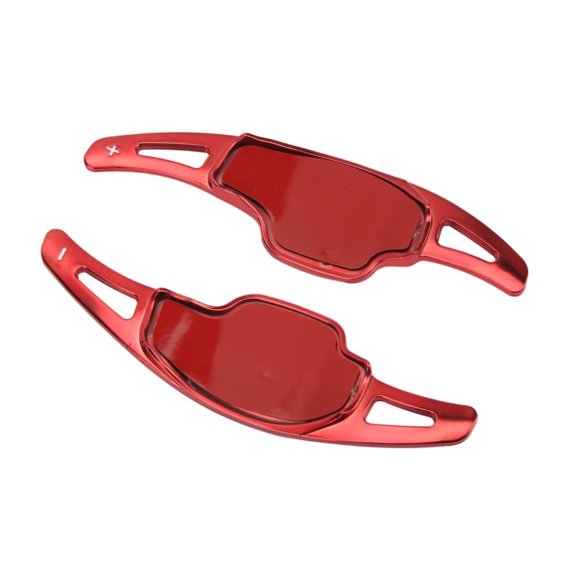 2pcs Steering Wheel Shift Paddle Extension Red ABS Replacement for