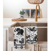 Karma Gifts Black and White Boho Tea Towels, 28" L