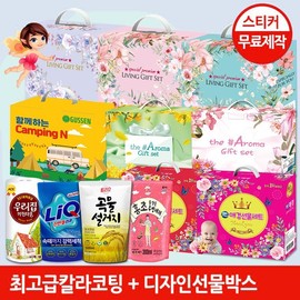 [Aekyung] [365-Day Super Value Gift Set] Domaeguk's Top Household Brand: Premium Household Assortment + Floral Lamination Color Coated Box Living Able (Kitchen 2 + Woolite 2 + Wet Wipes 100 sheets 1 + Home Items 4P) 2ea