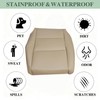 Priprilod Tan Leather Driver Side Bottom Replacement Seat Cover Compatible