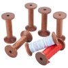 PH PandaHall Wooden Spools 6pcs Empty Wood Thread Spools Sewing