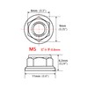 Dingtai M5 M6 Color Aluminum Alloy Nut Nylon Ring 20