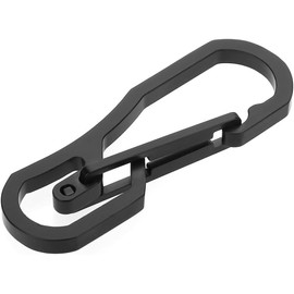 Mosquetones Llavero, Llavero de Escaladao, Mosquetones Llavero de Acero Inoxidable, Clips De Mosquetón Multiusos, Tácticas al Aire Libre Multi Función de Acero Inoxidable Llavero Hebillas (‎Negro)