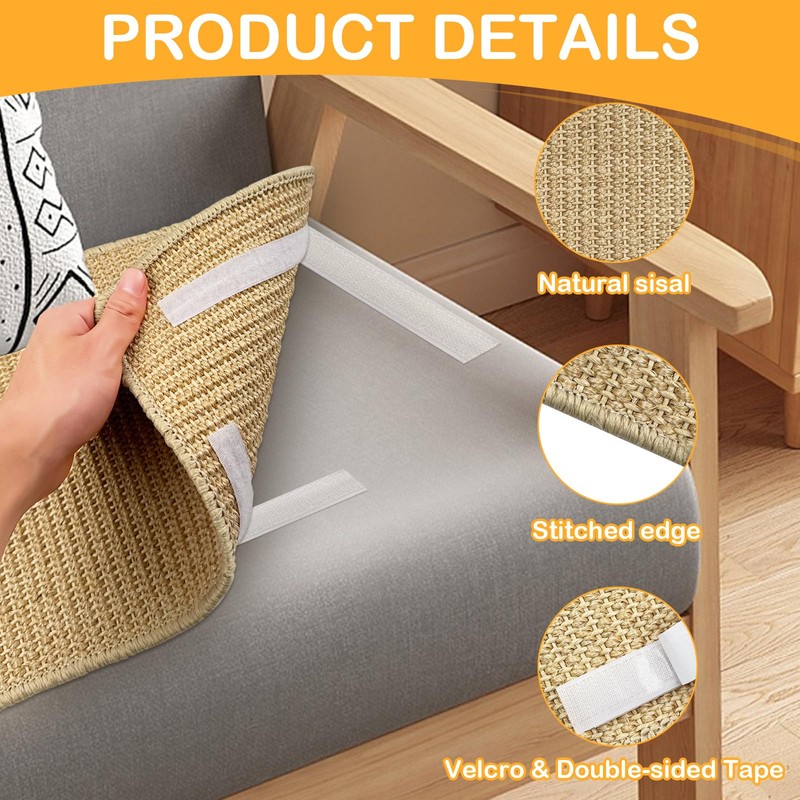 Cat Scratching Mat, Hempcardboard Grinding Claws Sisal Board, Anti-slip Pad,