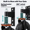 8 Inch Spring Loaded Heavy Duty Gate Wheel, 600 lb
