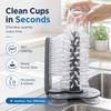 Suction Cup Glass Cleaning Brush for Kitchen Sinks – Hands-Free