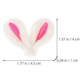 DEARMAMY Pack of 30 Rabbit Ears for Crafts, Easter Bunny Ears, Ornaments, Plush Animal Ears, DIY Headband, Hair Clips, Accessories, Clothing, Hats, Costume