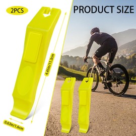 SMLBJUTE Tire Lever Bicycle Repair Tools Tyre Lever Tire Removal Tool for Tire Removal and Installation, Fits Most Bicycle Tires (2 Pack Yellow)