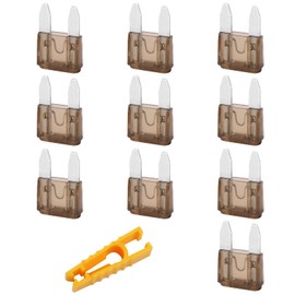 JatilEr Car Fuses 7.5A Mini Blade Fuses Car Fuses with 1 Fuse Puller for Car/RV/Truck/Motorcycle/Boat Pack of 10