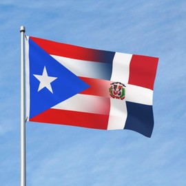 Dominican Republic Puerto Rico Flag 3x5 Ft Flag 3x5 Feet Nylon Outdoor Indoor 3x5 Foot Fla gwith Brass Grommets