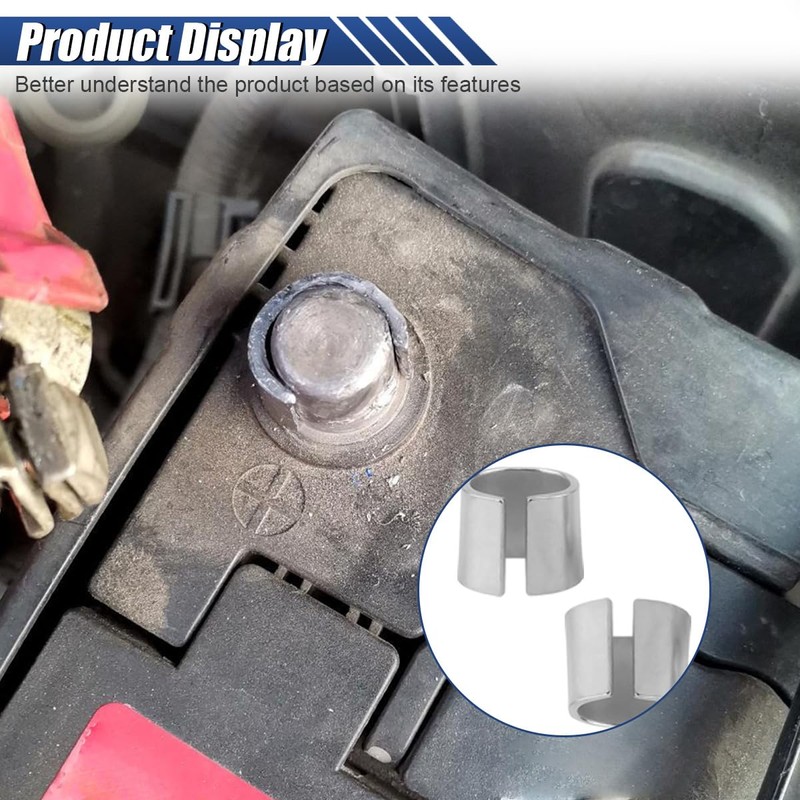 GAOLAOSY 2 Pair Car Battery Post Shims, Pure Lead Auto