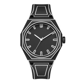 GORBENCreative Sketch Watch Sports Fashion Quartz Minimalist Watch （Black）