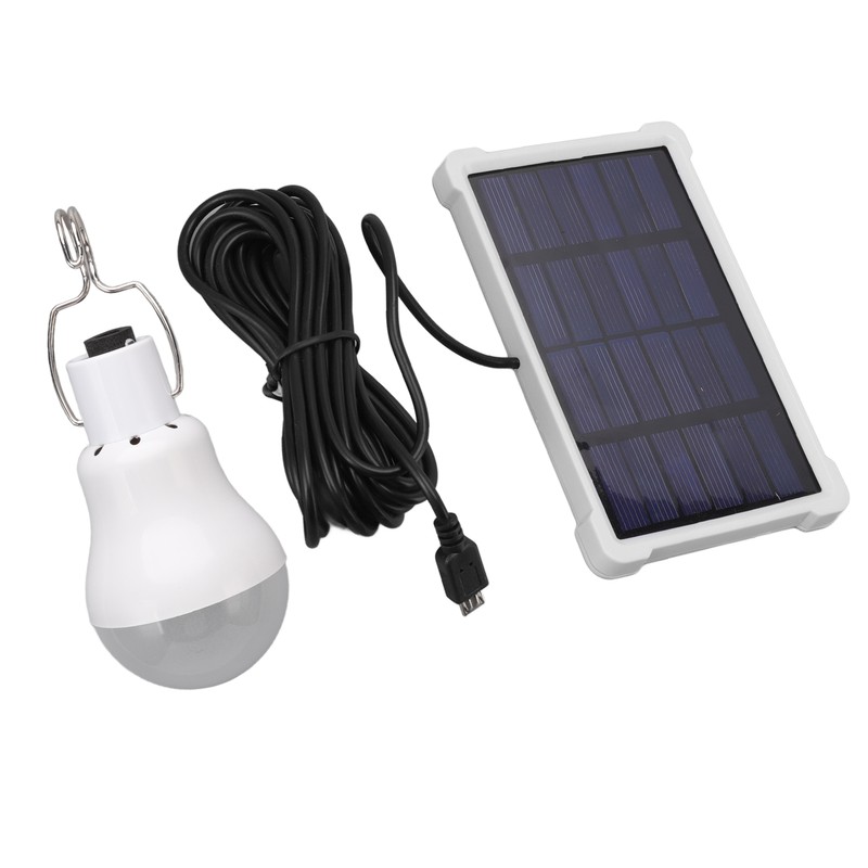 LED Solar Bulb Light Portable ABS and PC 150LM White