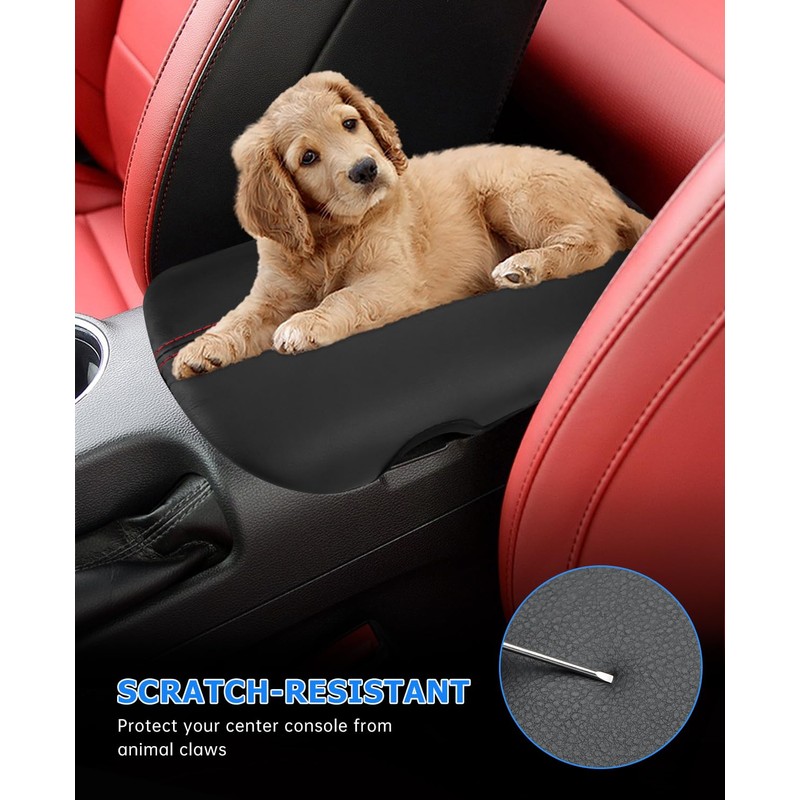 INTGET Car Center Console Cover for Ford Mustang Accessories 2015-2024