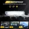 OFFKAT 2X Clear White LED Rear Side Marker Light For