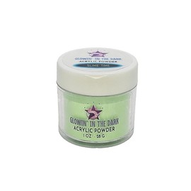 5Star Beauty Bar Glowin' in the Dark Acrylic Powder - Nail Powder for Pop Color and Glowing Effects (Slime Time, 1 Oz)