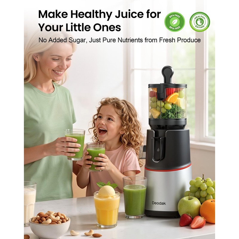 3-in-1 Cold Press Juicer, Juicer Machine,Makes Juice & Sorbet &
